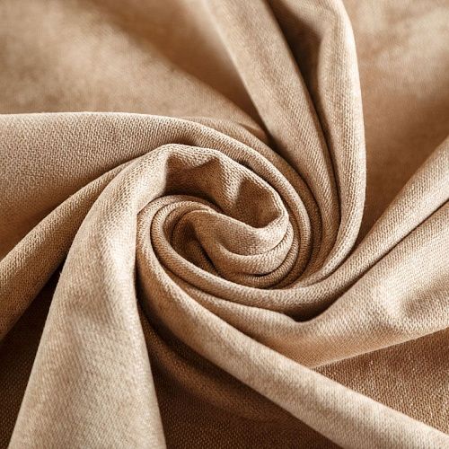 Ткань портьерная канвас 14-02-05023 пепельный однотонный