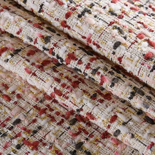 Твид шанель 052-12061 молочный мультиколор