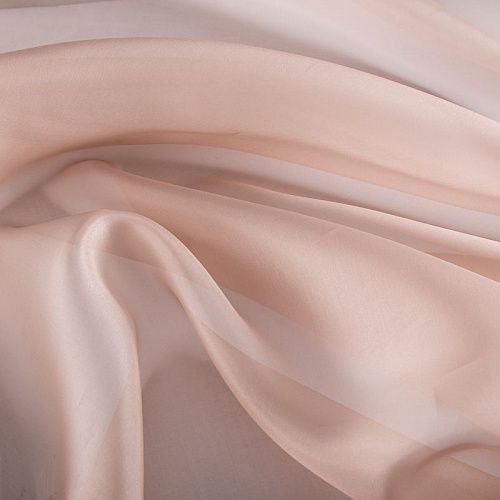 Органза шелковая 039-20070 пудрово-бежевый