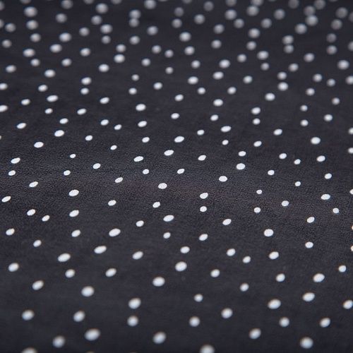 Шифон шелковый 068-19908 черный принтованный