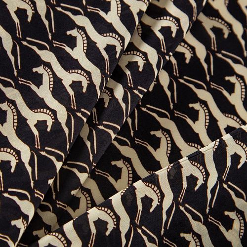 Вискоза 009-20097 черный принтованный