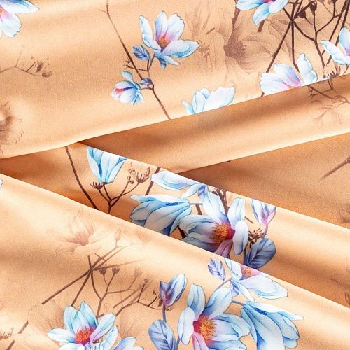 Вискоза "Лоренцо" 036-01536 бежевый принтованный