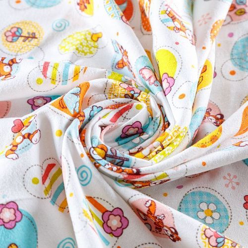 Фланель 060-09942 белый принтованный