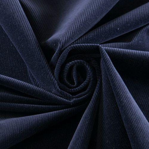 Микровельвет 008-12155 темно-синий однотонный