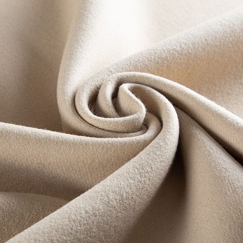 Ткань пальтовая 040-20238 светло-песочный однотонный
