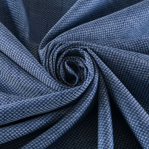 Ткань плательно-рубашечная 049-11927 синий жаккардовый