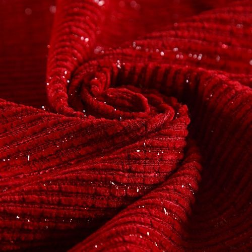 Твид шанель 052-15614 красный однотонный