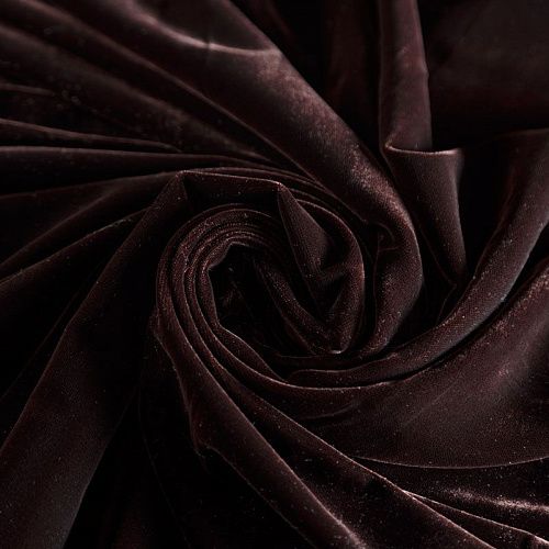 Бархат 002-04355 горький шоколад однотонный