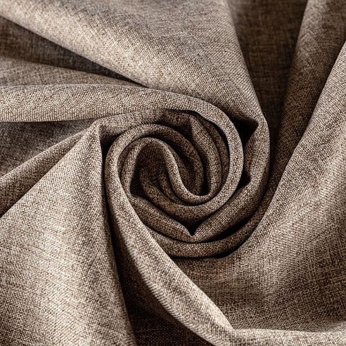 Ткань портьерная лен h-280 см 05-02-00243 хаки меланж