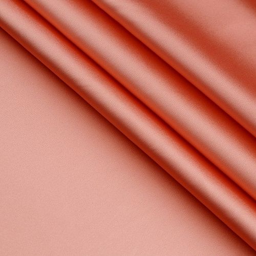 Креп-сатин стрейч Versace 001-16147 лососевый однотонный