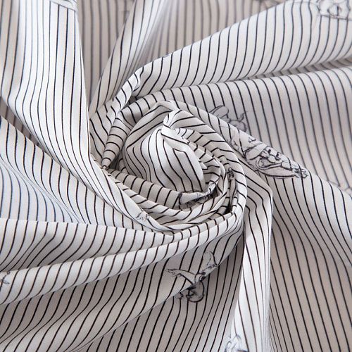 Поплин стрейч 063-19626 белый принтованный