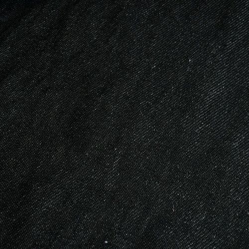 Лен натуральный 035-12032 черный джинс однотонный