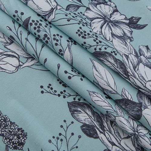 Бязь премиум ш.220 см 007-13838 шалфейный принтованный