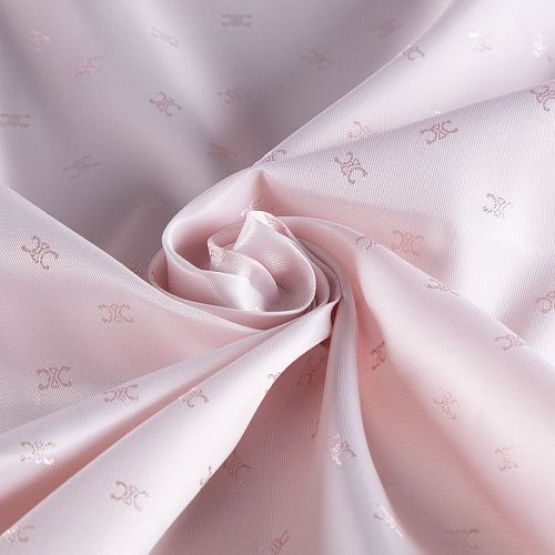 Ткань подкладочная 045-20860 разбеленный розовый жаккардовый