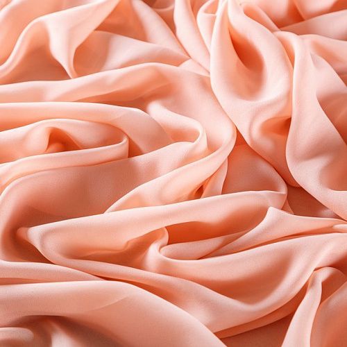 Креп-шифон 027-09852 светло-персиковый однотонный