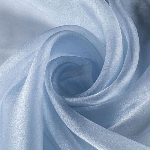 Органза К33-995 серебристо-голубой однотонный