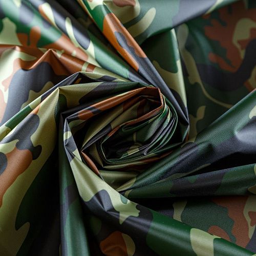 Ткань плащевая оксфорд 042-09944 зеленый принтованный