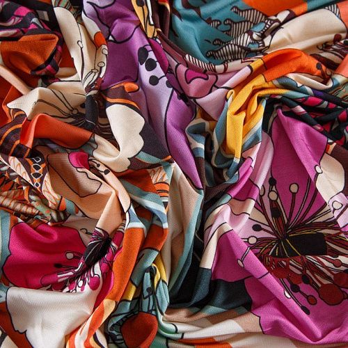 Трикотаж холодный 056-12411 мультиколор принтованный