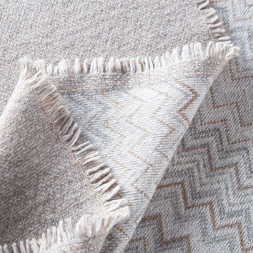 Трикотаж шерстяной вязаный Missoni 056-19828 молочно-серый