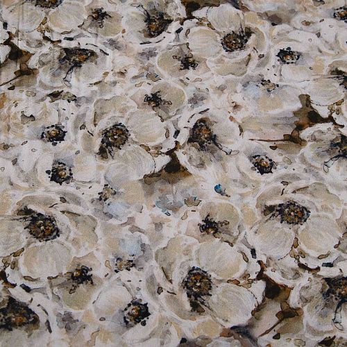 Штапель 069-177756 бежевый принтованный