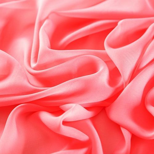 Шифон К28-702 закатный розовый однотонный