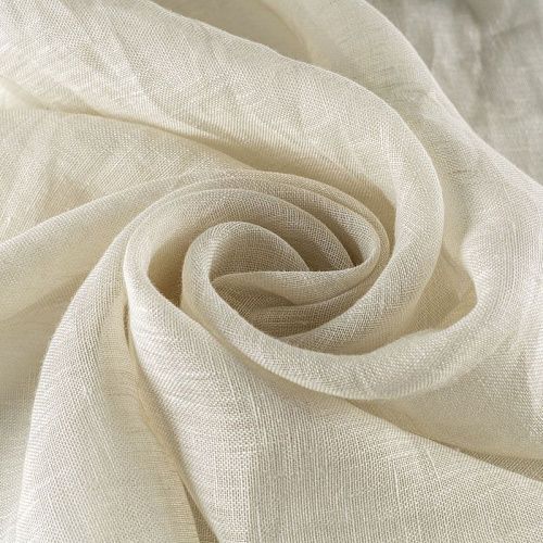 Тюль лен h-315 см Т391-01-123 экрю однотонный