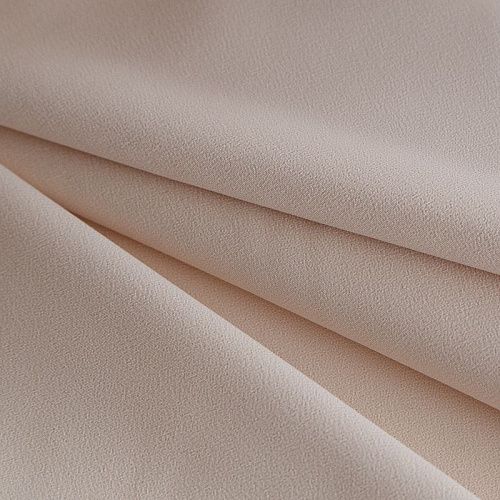 Креп на дублерине 026-17126 кремово-розовый однотонный