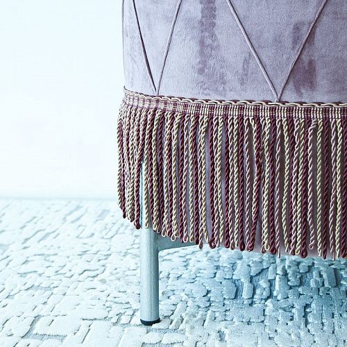 Пуф круглый D 48 см H 57 см розовато-лиловый 521262 