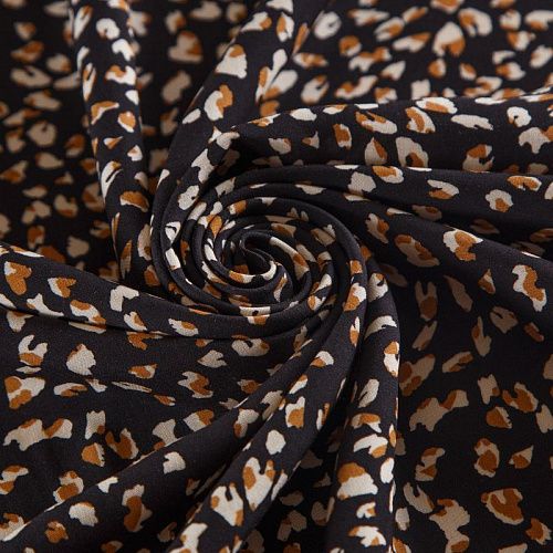 Штапель 069-17027 черный принтованный