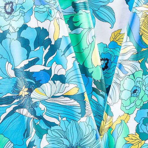 Лайкра 005-01240 белый принтованный