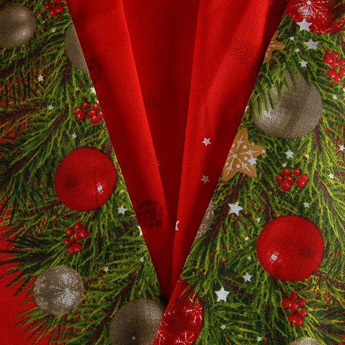 Рогожка 048-15257 красный принтованный