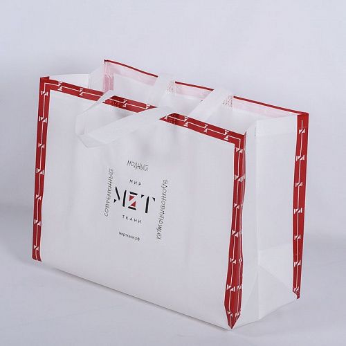 Сумка-шоппер 33x45x19 см TI-19 белый/красный