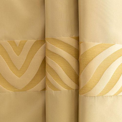 Ткань портьерная шелк h-280 см Т154-02-104 золотисто-бежевый