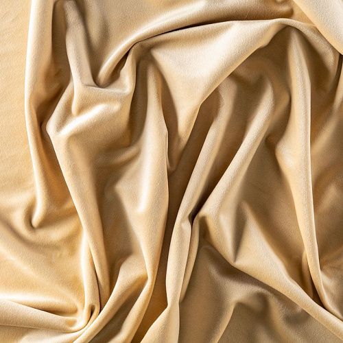 Ткань портьерная бархат h-300 см 09-02-00062 ванильный однотонный