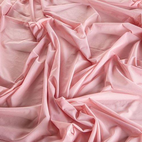 Сетка трикотажная 050-02068 пудрово-розовый однотонный