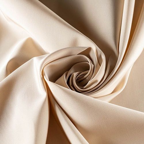 Тафта шелковая К36-149 сливочный однотонный