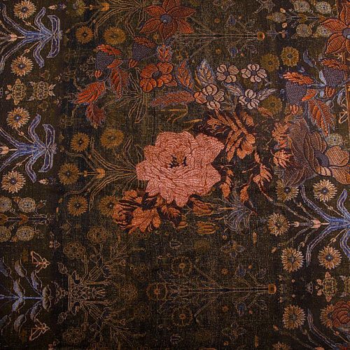 Футер 2-х нитка 062-14651 коричневый принтованный