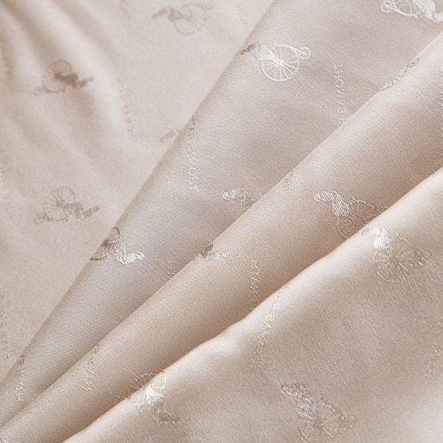 Ткань подкладочная 045-12690 песочно-бежевый жаккардовый