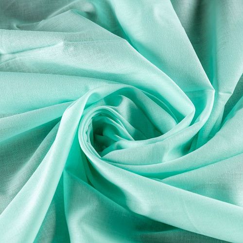 Хлопок-вуаль К28-382 светлый аквамарин однотонный