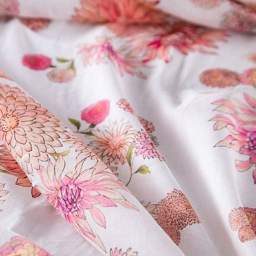 Батист 003-19923 белый принтованный