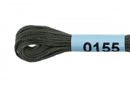 Нитки для вышивания Gamma мулине 8 м 0155 темно-серый