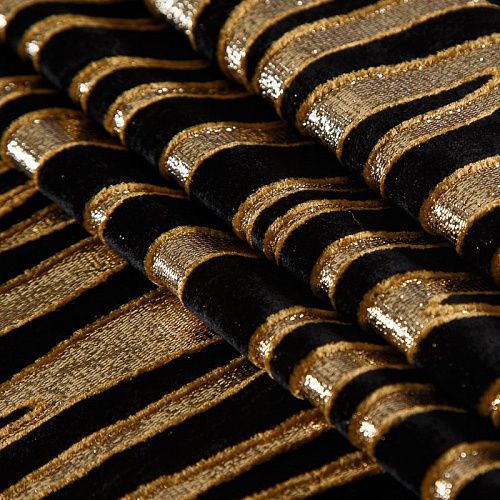 Бархат 002-19165 черный/золото