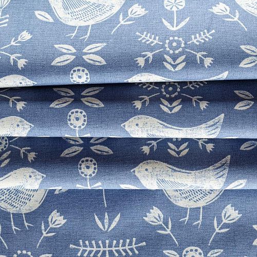 Ткань портьерная 19-02-04587 синий принтованный