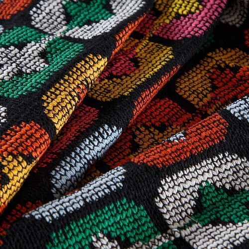 Трикотаж вязаный 056-16484 черный мультиколор