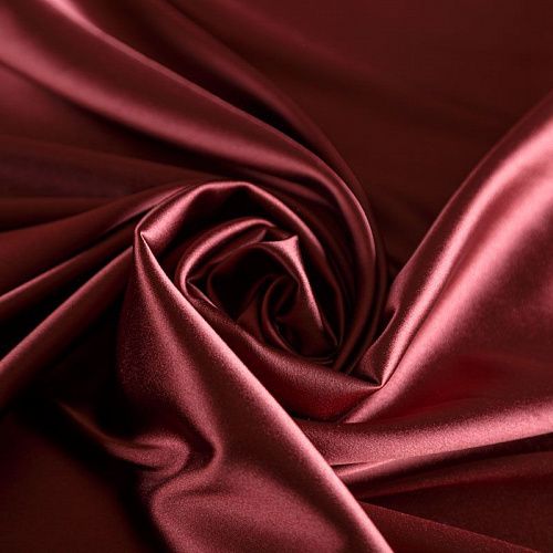 Сатин стрейч 001-07057 винный однотонный