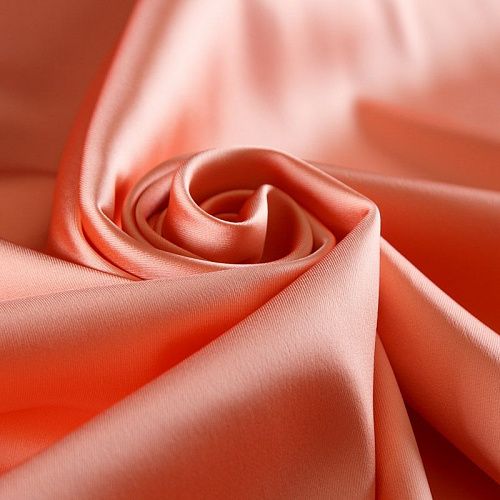 Креп-сатин стрейч Versace 001-16147 лососевый однотонный