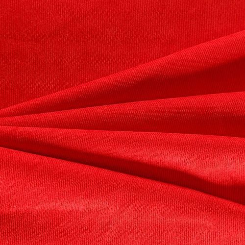 Вельвет стрейч 008-06961 красный однотонный