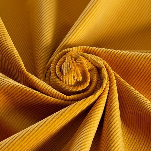 Вельвет стрейч 008-20775 шафрановый однотонный