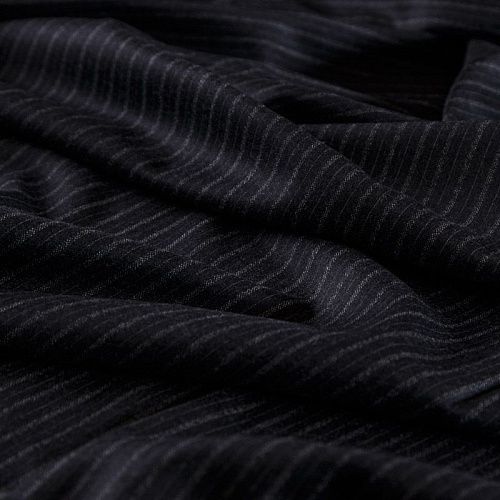 Ткань костюмная 025-14659 черный принтованный