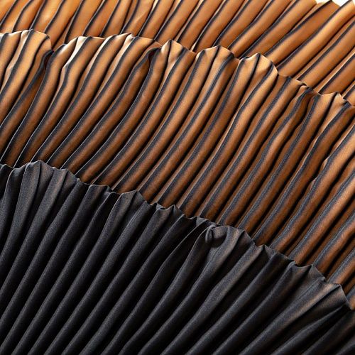 Гофре из крепа купон 60/180х110 см 043-02485 черно-карамельный градиент